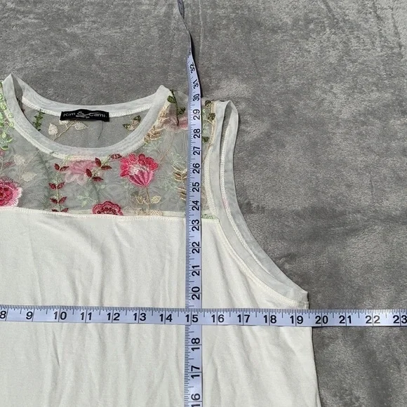 Sheer Floral Tank Top - Picture 5 of 8